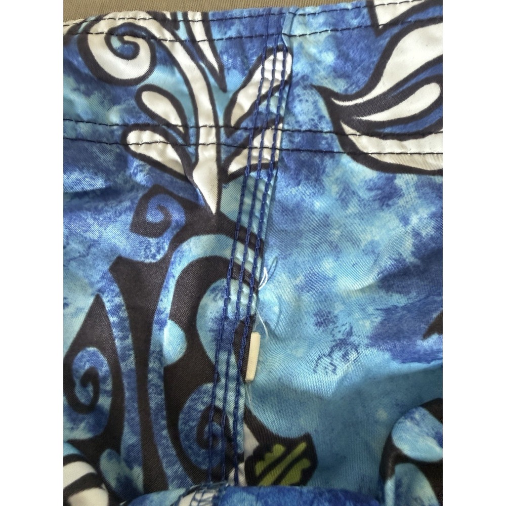 VINTAGE Quiksilver Board Shorts Adult Size 32 Blue Floral All Over Print Mens - Picture 9 of 10